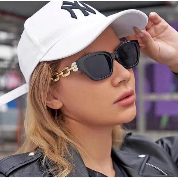 Accessories - 2024 New Fashion Cat Eye Sunglasses Women Vintage Brand Designer Glasses Black S